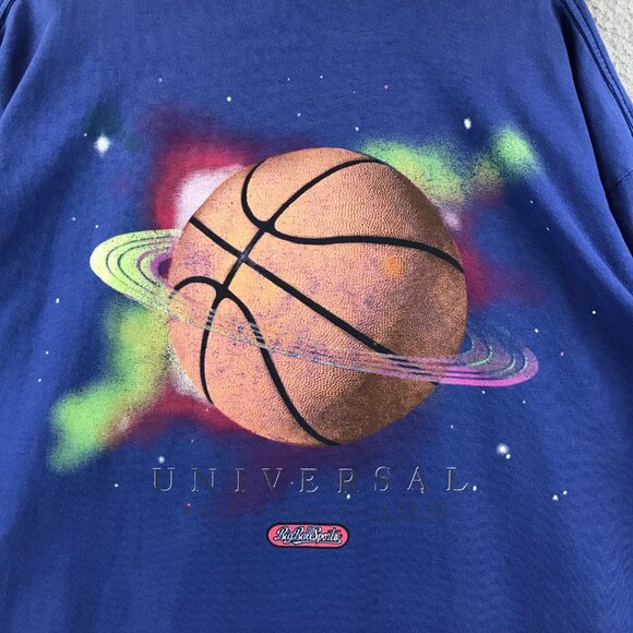 Vintage Universal Studios "Basketball Is Life" Blue Graphic T-Shirt 2XL - Picture 3 of 13